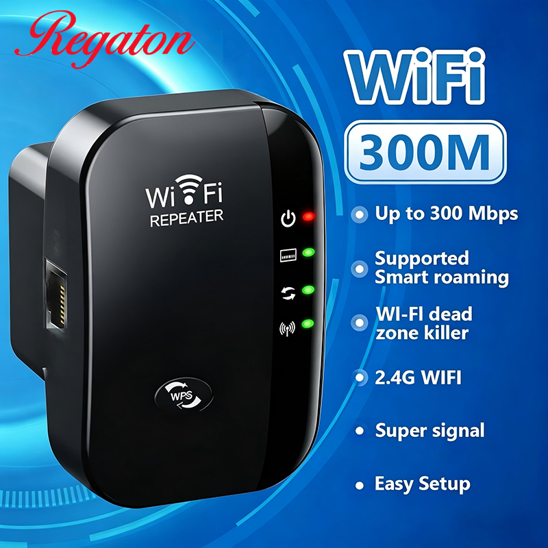 Tech For Office - Беспроводной усилитель Wi-Fi 300 Мбит/с 2,4