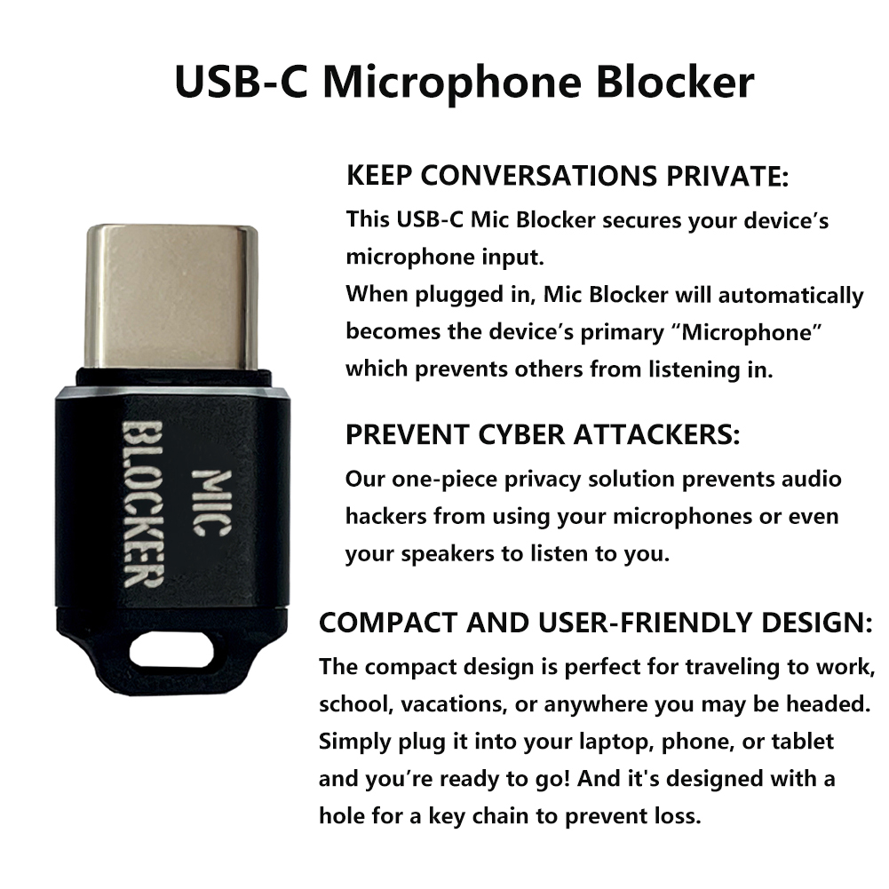 Cable Lock Laptop - Легкий многоразовый двусторонний блокиратор звука микрофона
