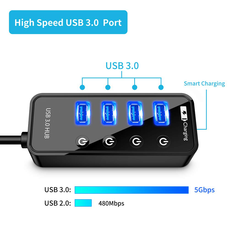 USB-концентратор 3.0 4, 7-порт – обзор и цена Cable Lock Laptop
